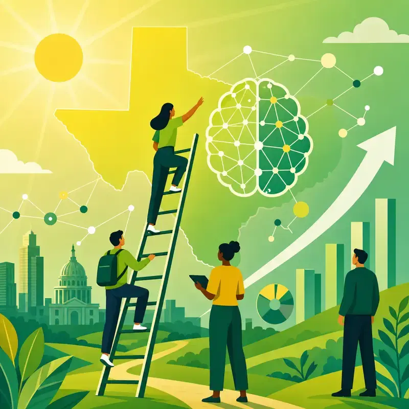 Titelbild für KI-Studiengänge in Texas: Warum KI plus Fachbereich gewinnt
