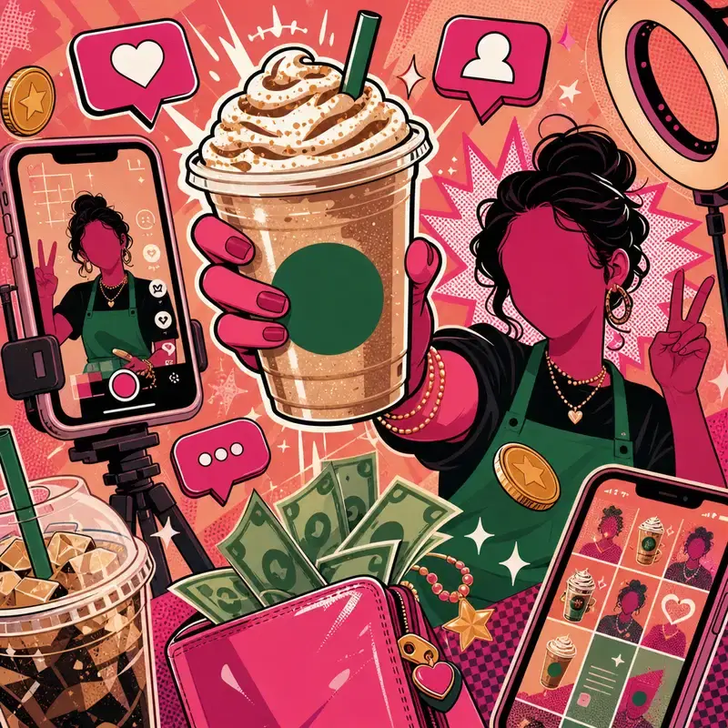 Titelbild für Starbucks bezahlte Barista-TikTok-Creator-Testanalyse