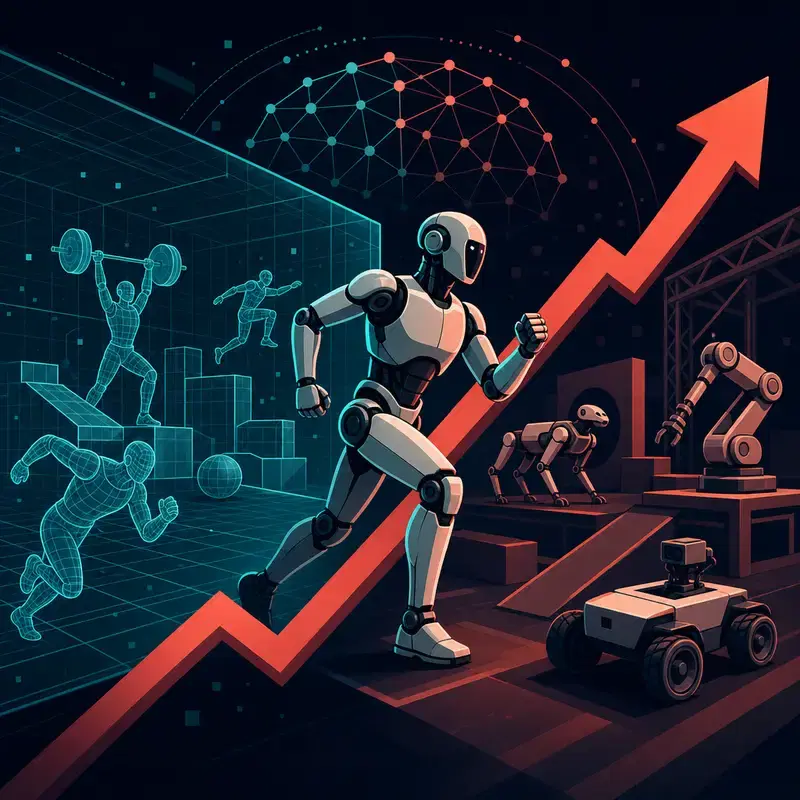 Image de couverture pour Gymnases virtuels : analyse de l’IA physique du Robot Report à 19,6 %
