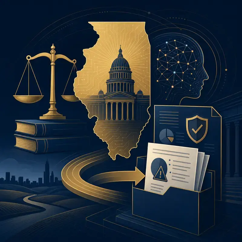 Image de couverture pour Loi de l’Illinois sur la sécurité de l’IA : analyse d’audit des opérations de publication