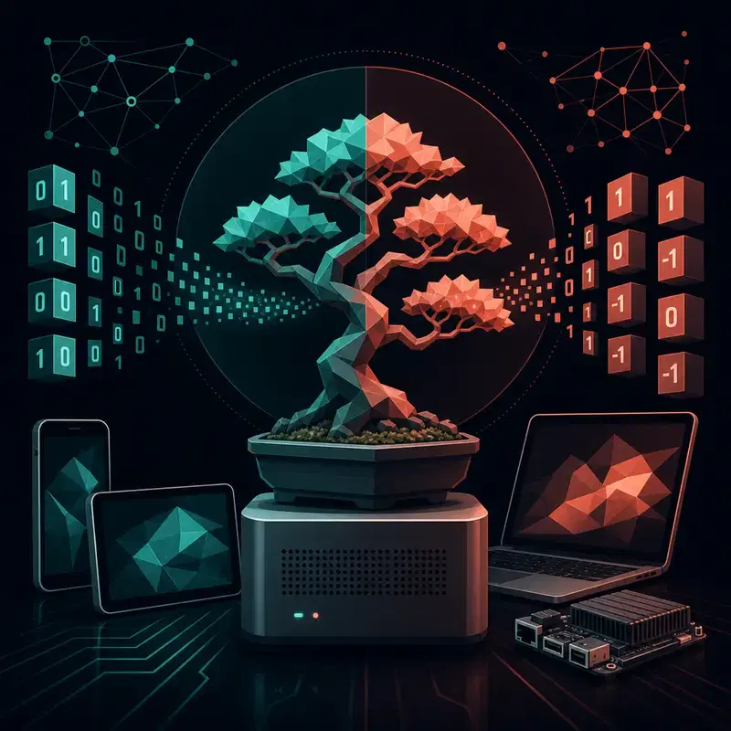 Image de couverture pour Analyse de PrismML Bonsai 27B : IA locale Qwen3.6 à faible nombre de bits