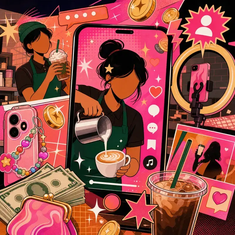 Titelbild für Starbucks-Baristas TikTok-Bezahlung: Interner Creator-Nachschub