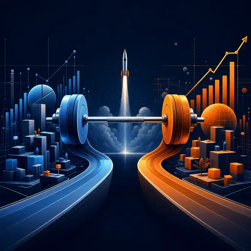 Titelbild für PitchBook-KI-VC-Barbell-Analyse für Gründer