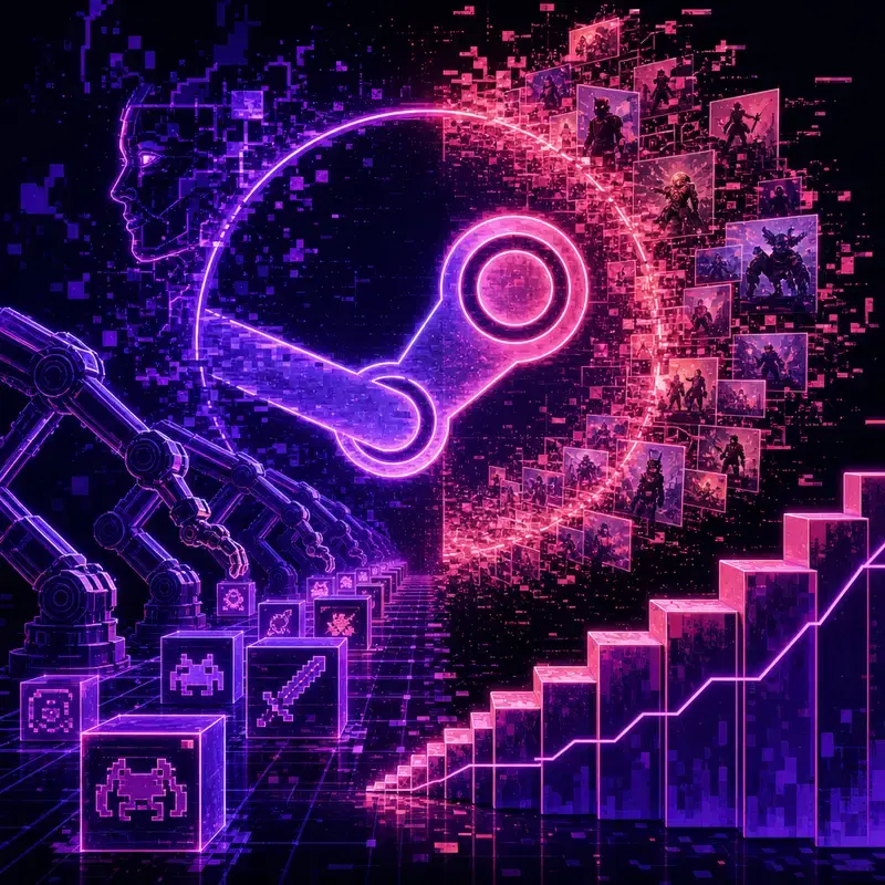 Steam AI विश्लेषण: 2027-2028 तक आधे से ज़्यादा गेम्स के लिए कवर छवि