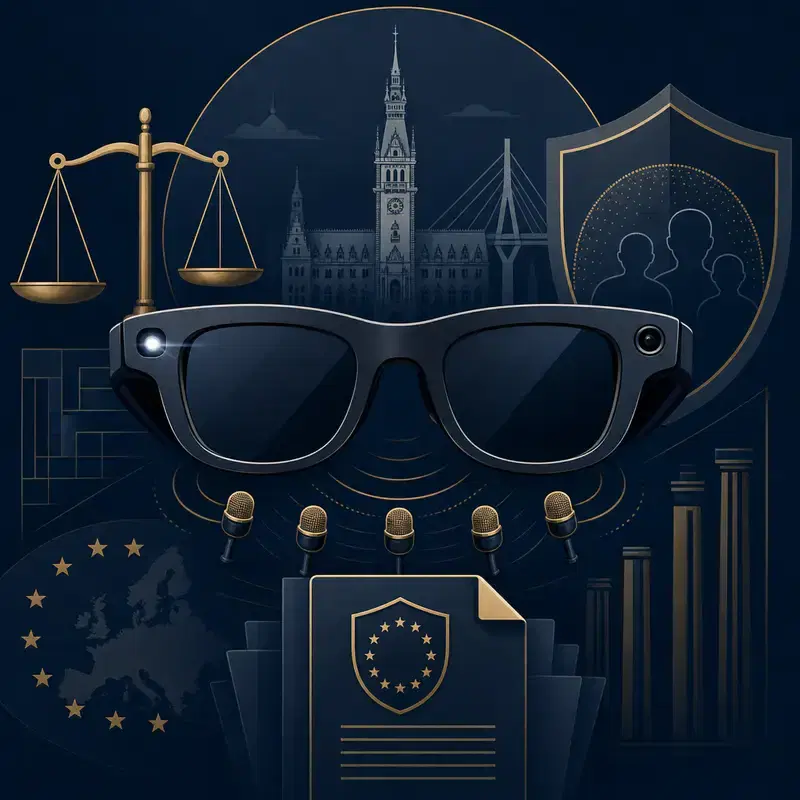स्मार्ट ग्लासेस GDPR: LED, माइक्रोफोन और AI ऑप्ट-आउट पर हैम्बर्ग के लिए कवर छवि